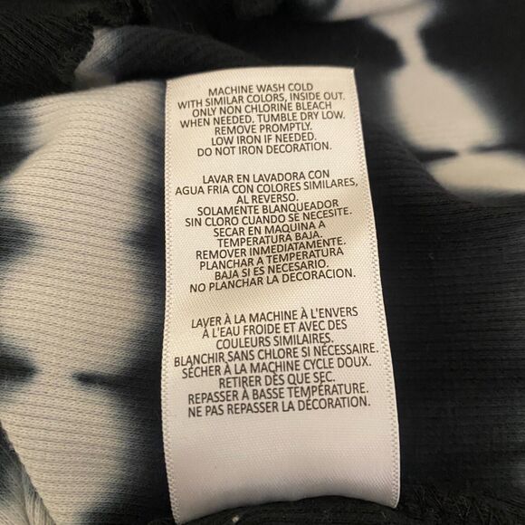 NWT Dickies Womens Black Tie Dye Long Sleeve Cropped T-Shirt Size Large - Picture 9 of 9